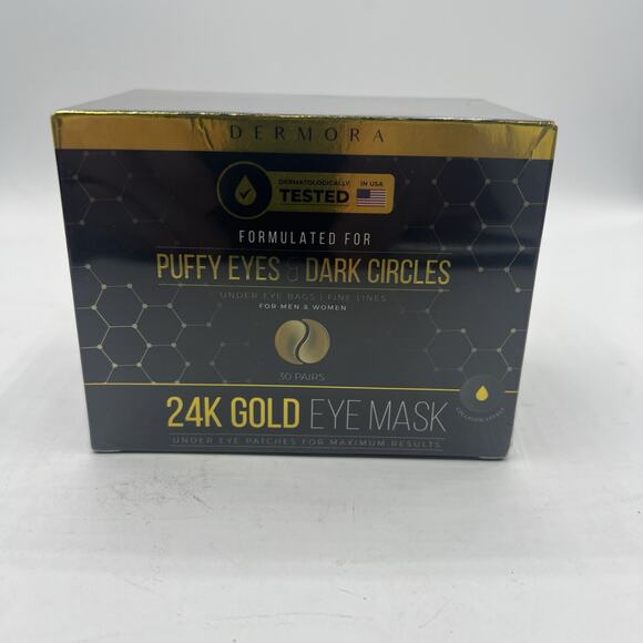 Dermora 24K Gold Maximum Results Under Eye Patches (30 Pairs) - Picture 1 of 5